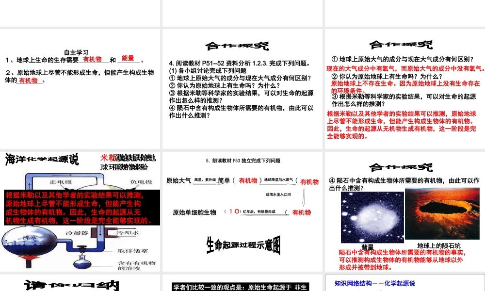八年级生物下册 7.3.1 地球上生命的起源课件1 （新版）新人教版-（新版）新人教版初中八年级下册生物课件