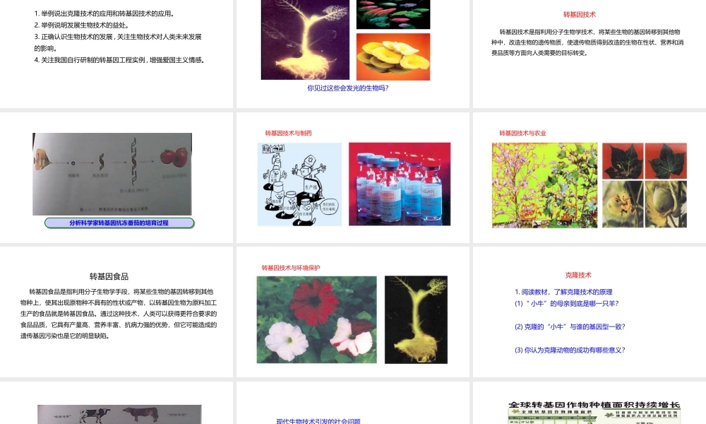 八年级生物下册 6.4 现代生物技术课件 （新版）冀教版-（新版）冀教版初中八年级下册生物课件