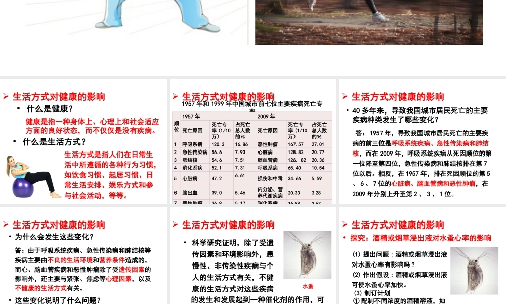 八年级生物下册 8.3.2 选择健康的生活方式教学课件 （新版）新人教版-（新版）新人教级下册生物课件