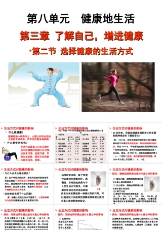 八年级生物下册 8.3.2 选择健康的生活方式教学课件 （新版）新人教版-（新版）新人教级下册生物课件