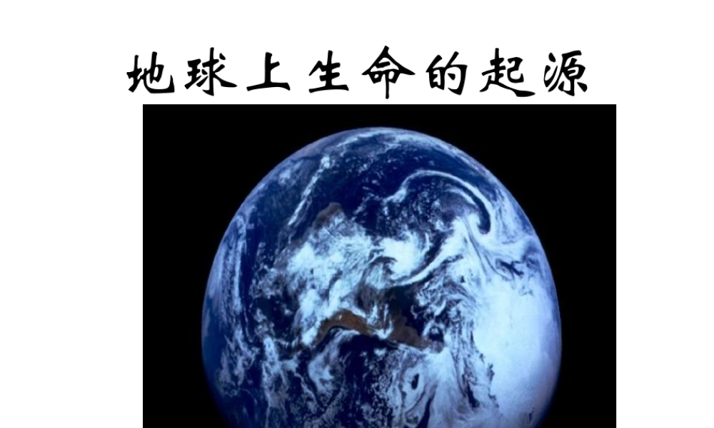 八年级生物下册 7.3.1 地球上生命的起源课件4 （新版）新人教版
