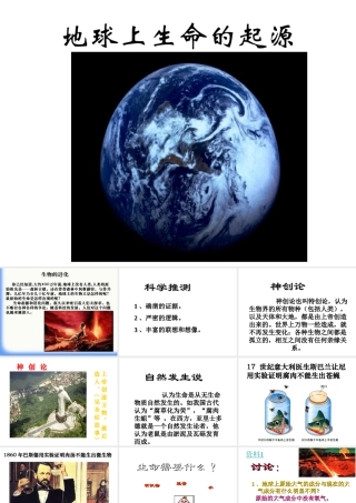 八年级生物下册 7.3.1 地球上生命的起源课件4 （新版）新人教版