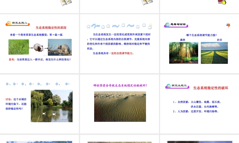 八年级生物下册 23.4 生态系统的稳定性课件 北师大版-北师大级下册生物课件