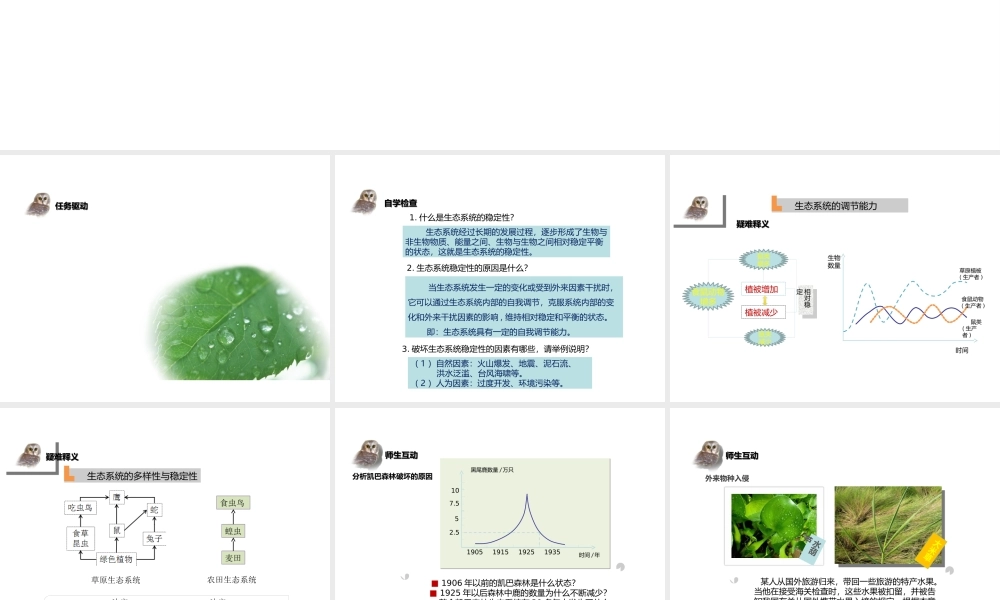 八年级生物下册 23.4《生态系统的稳定性》课件1 （新版）北师大版-（新版）北师大版初中八年级下册生物课件