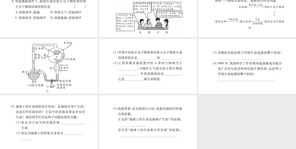 八年级生物下册 7.3.1 生命起源和生物进化课件 （新版）新人教版-（新版）新人教版初中八年级下册生物课件