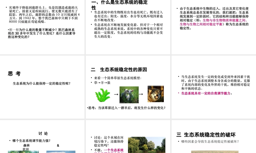 八年级生物下册 23.4《生态系统的稳定性》课件2 （新版）北师大版-（新版）北师大级下册生物课件