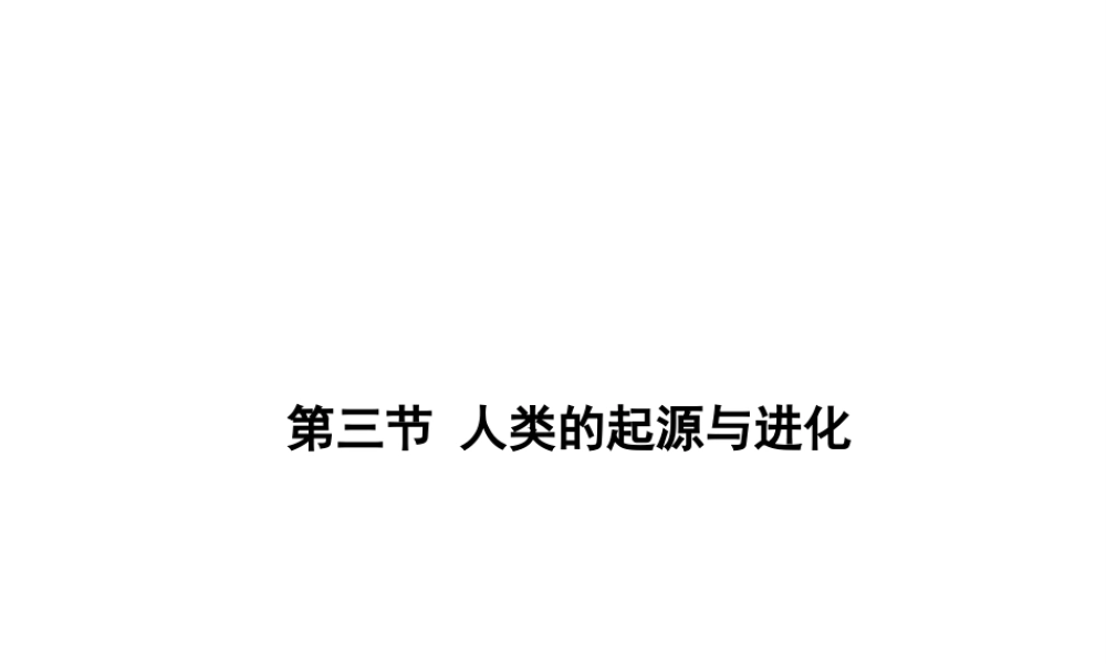 八年级生物下册 21.3《人类的起源和进化》课件 （新版）北师大版-（新版）北师大版初中八年级下册生物课件
