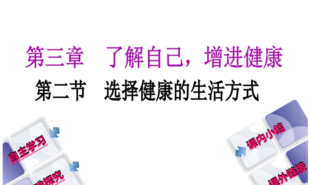 八年级生物下册 8.3.2选择健康的生活方式课件3 （新版）新人教版-（新版）新人教级下册生物课件