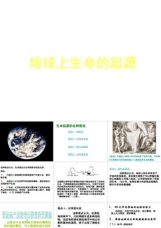 八年级生物下册 7.3.1地球上生命的起源课件3 （新版）新人教版