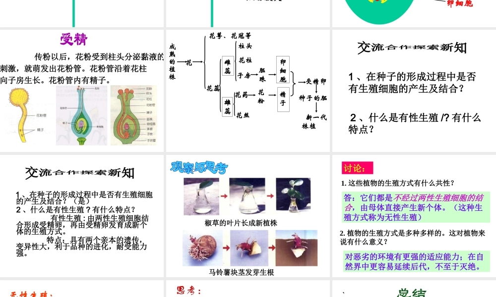 八年级生物下册 7.1.1 植物的生殖（第1课时）课件 （新版）新人教版-（新版）新人教级下册生物课件