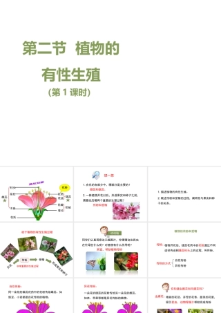 八年级生物下册 8.21.2《植物的有性生殖》（第1课时）课件 苏教版-苏教版初中八年级下册生物课件
