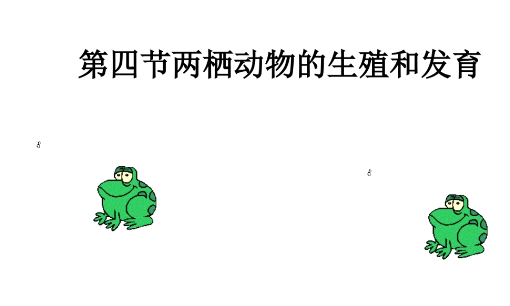 八年级生物下册 21.4 两栖类的生殖与发育课件 （新版）苏教版-（新版）苏教级下册生物课件