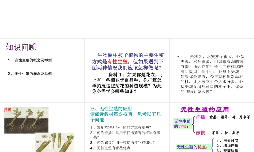 八年级生物下册 7.1.1 植物的生殖（第2课时）课件 （新版）新人教版-（新版）新人教级下册生物课件