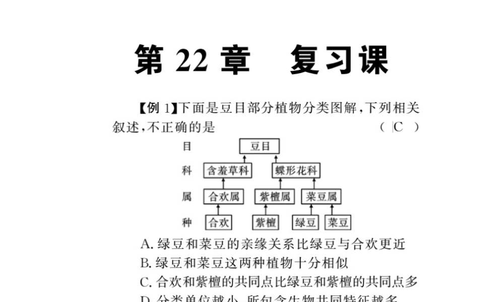 八年级生物下册 22 物种的多样性整理与复习课件 （新版）北师大版-（新版）北师大版初中八年级下册生物课件