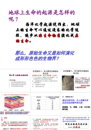 八年级生物下册 7.3.2 生物进化的历程（第1课时）课件 （新版）新人教版-（新版）新人教级下册生物课件