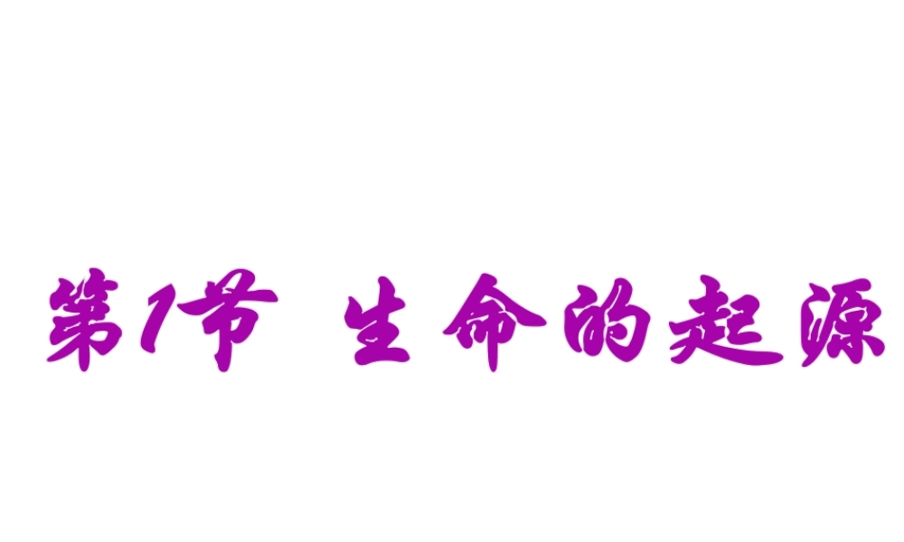 八年级生物下册 22.1 生命的起源课件 苏科版-苏科版初中八年级下册生物课件