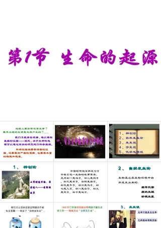 八年级生物下册 22.1 生命的起源课件 苏科版-苏科级下册生物课件