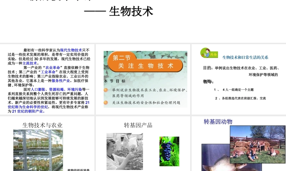 八年级生物下册 24.2.关注生物技术课件 （新版）苏教版-（新版）苏教版初中八年级下册生物课件