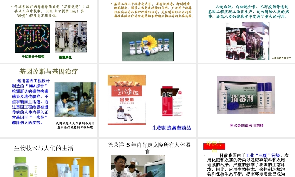 八年级生物下册 24.2.关注生物技术课件 （新版）苏教版-（新版）苏教版初中八年级下册生物课件