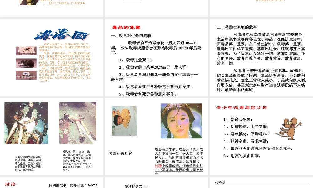 八年级生物下册 24.2《珍爱生命 拒绝毒品》课件 苏科版