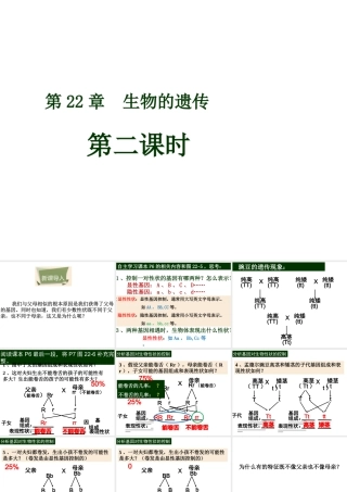 八年级生物下册 22.1 生物的遗传（第2课时）课件 （新版）苏科版-（新版）苏科级下册生物课件