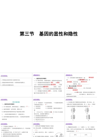 八年级生物下册 7.2.3 基因的显性和隐性课件（新版）新人教版-（新版）新人教级下册生物课件