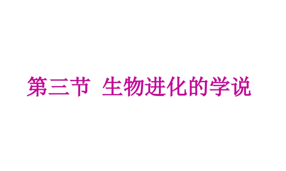 八年级生物下册 24.3 生物进化的学说课件 苏教版