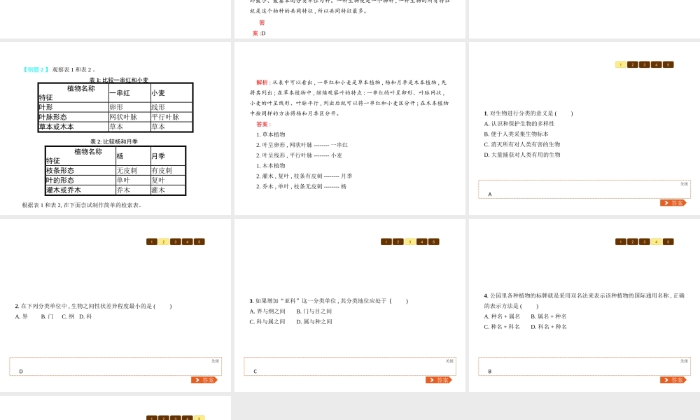 八年级生物下册 22.1生物的分类课件 （新版）北师大版-（新版）北师大版初中八年级下册生物课件