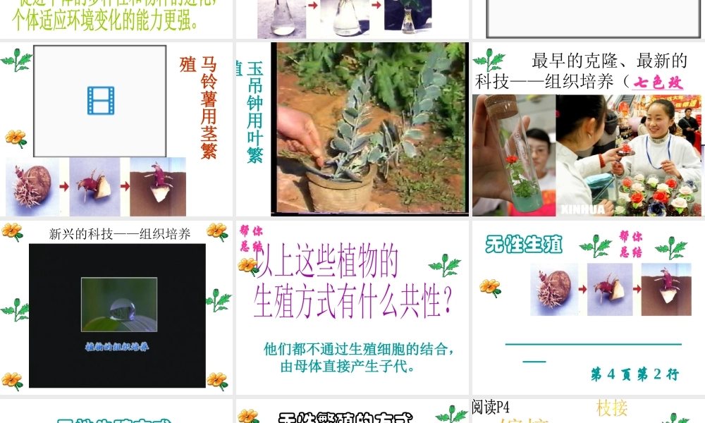 八年级生物下册 7.1.1 植物的生殖课件2 新人教版