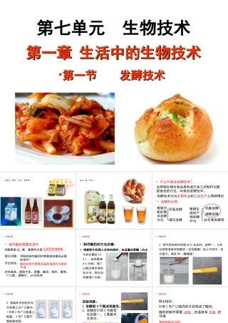 八年级生物下册 7.1.1发酵技术课件 （新版）济南版-（新版）济南级下册生物课件