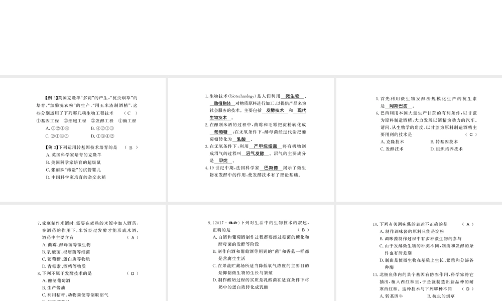 八年级生物下册 25 生物技术整理与复习课件 （新版）北师大版-（新版）北师大版初中八年级下册生物课件