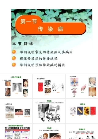 八年级生物下册 25.1 传染病课件2 （新版）苏教版-（新版）苏教级下册生物课件