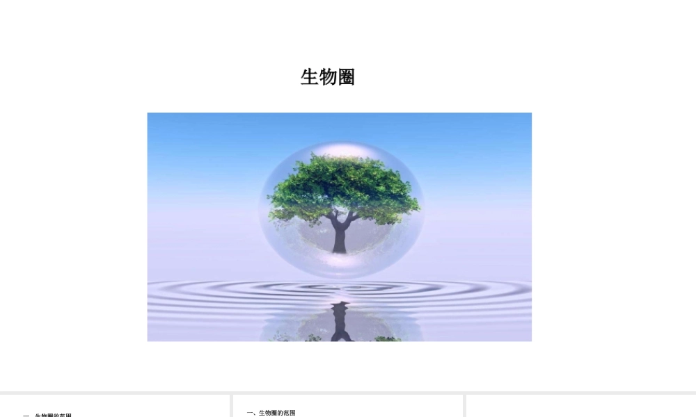 八年级生物下册 7.2.3生物圈教学课件 （新版）冀教版-（新版）冀教版初中八年级下册生物课件