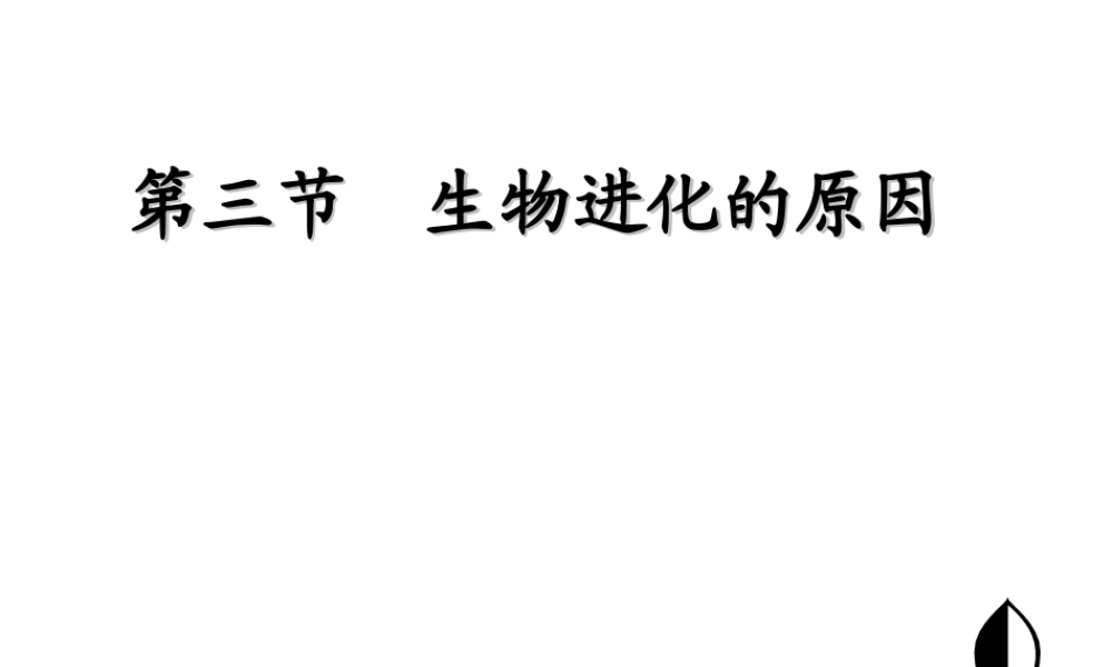 八年级生物下册 7.3.3 生物进化的原因课件1 （新版）新人教版