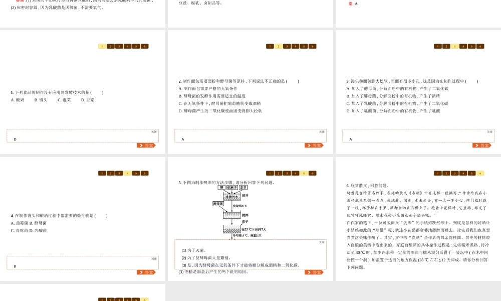 八年级生物下册 25.1发酵技术课件 （新版）北师大版-（新版）北师大级下册生物课件