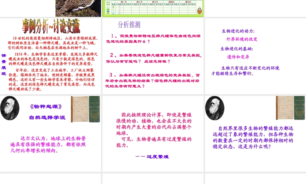 八年级生物下册 7.3.3 生物进化的原因课件3 （新版）新人教版