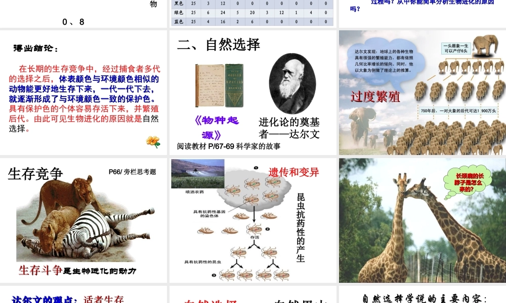 八年级生物下册 7.3.3 生物生物进化的原因课件2 新人教版-新人教版初中八年级下册生物课件