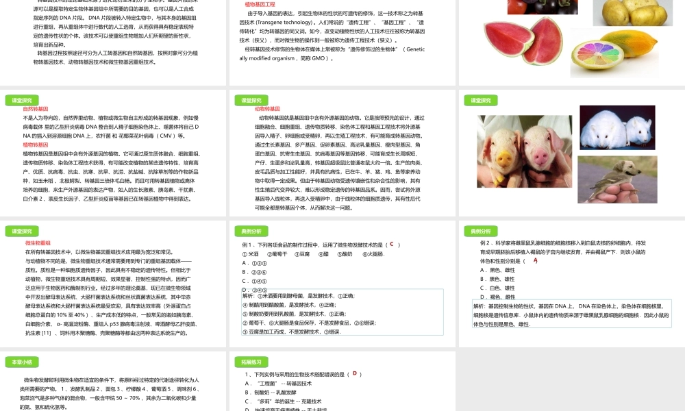 八年级生物下册 第16章 生物技术课件 北京课改版-北京课改版初中八年级下册生物课件