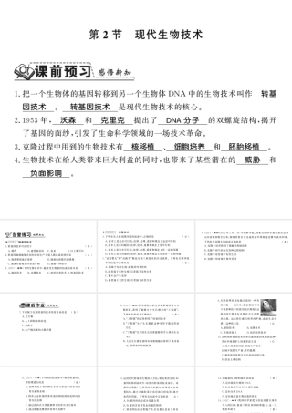八年级生物下册 25.2 现代生物技术课件 （新版）北师大版-（新版）北师大级下册生物课件
