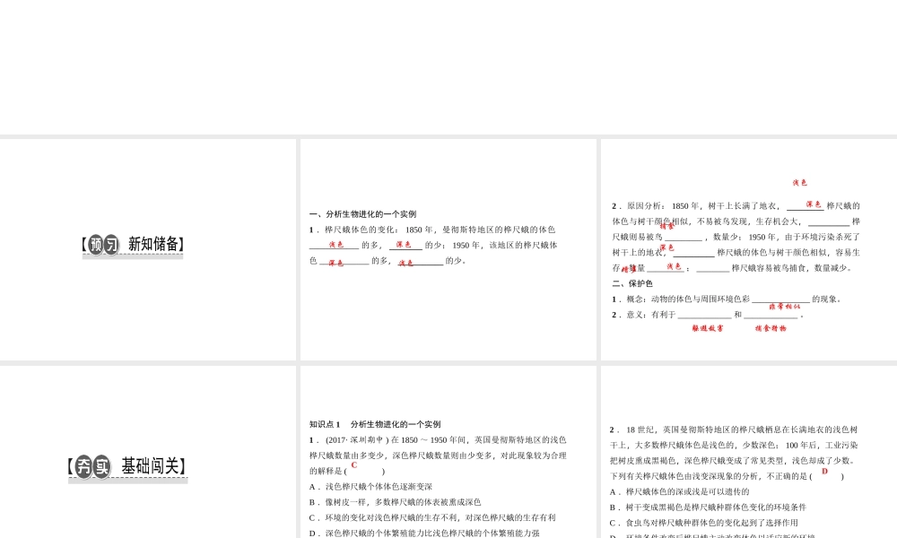 八年级生物下册 7.3.3生物进化的原因（第1课时）课件 （新版）新人教版-（新版）新人教级下册生物课件