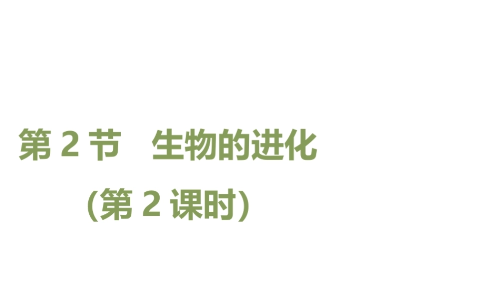 八年级生物下册 7.21.2《生物的进化》（第2课时）课件 北师大版-北师大级下册生物课件