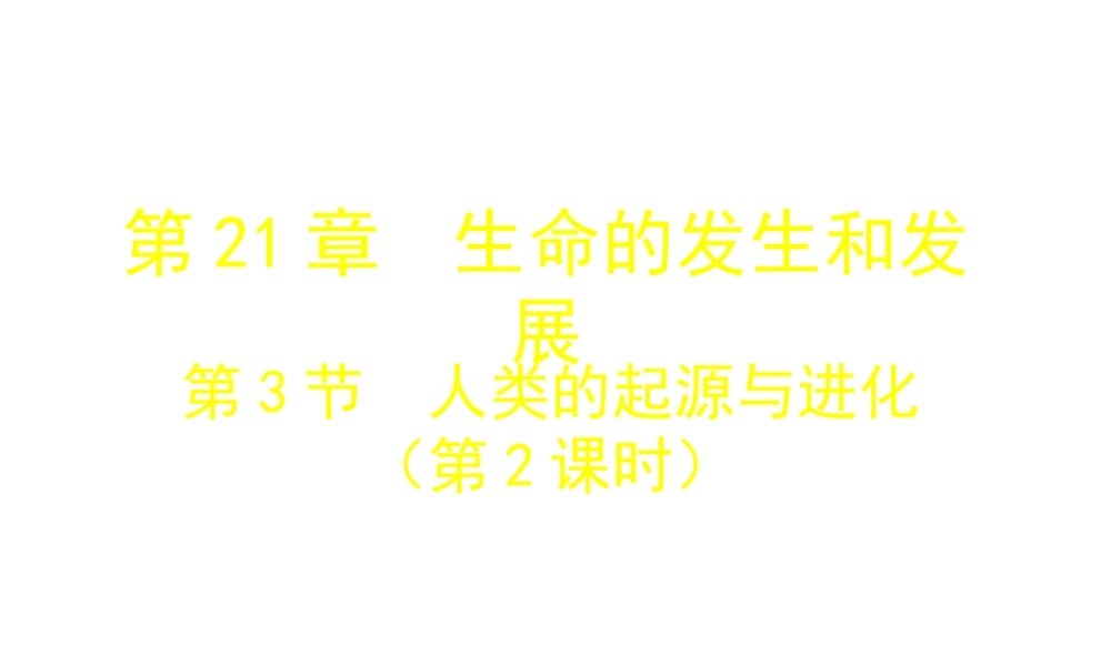 八年级生物下册 第21章 第3节 人类的起源与进化（第2课时）课件 北师大版-北师大版初中八年级下册生物课件