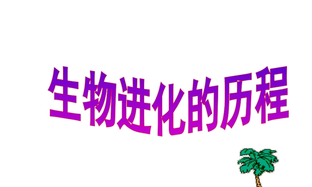 八年级生物下册 第7单元 第3章 第2节《生物进化的历程》课件 新人教版-新人教版初中八年级下册生物课件