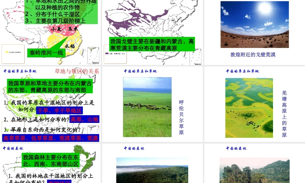 八年级的地理上册 第三章 第二节 中国的土地资源课件 湘教版