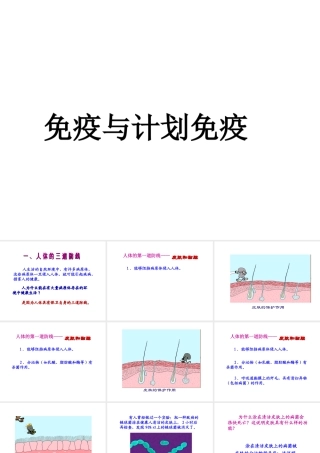 八年级生物下册 第八单元 第一章 第二节 免疫与计划免疫课件 （新版）新人教版