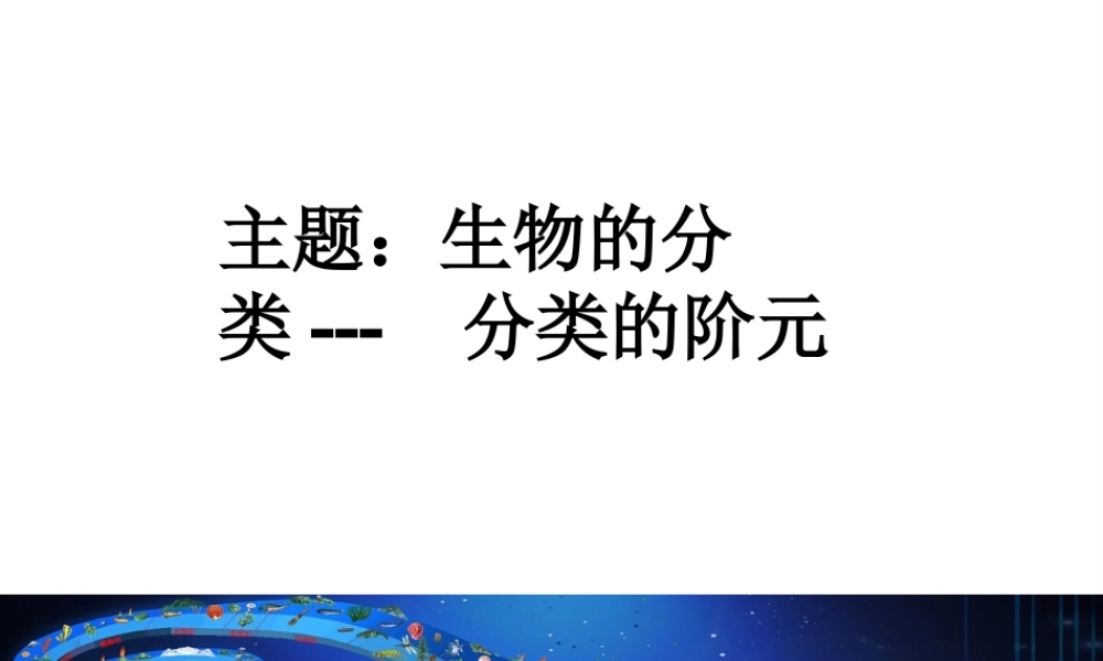 八年级生物下册 第4章 生物的类群 4.4 生物的分类-分类的阶元课件 沪教版-沪教级下册生物课件