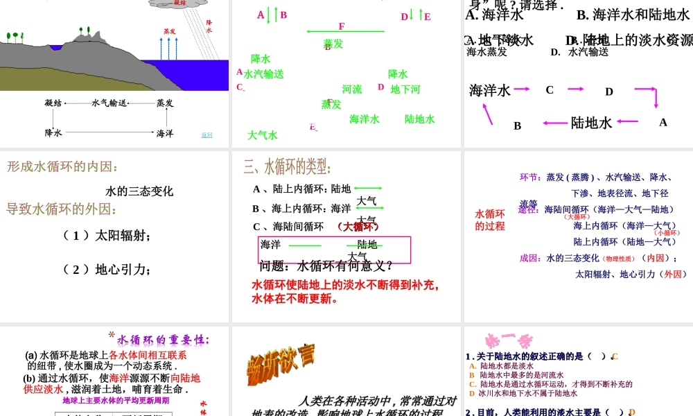 八年级科学上册 1.1 地球上的水课件 浙教版-浙教版初中八年级上册自然科学课件