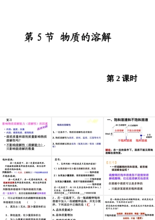 八年级科学上册 1.5 物质的溶解（第二课时）课件 浙教版