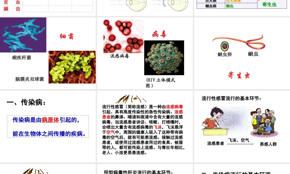 八年级生物下册 第八单元 第一章 第一节 传染病及其预防精品课件2 新人教版-新人教版初中八年级下册生物课件