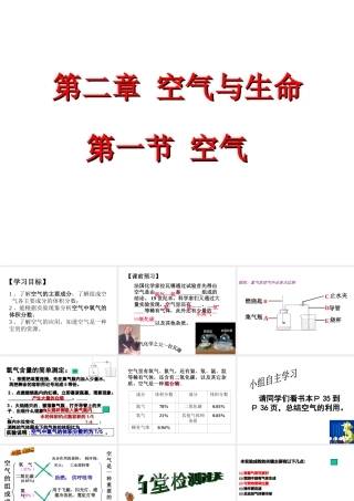 八年级科学上册 8.2.2.1 第二章 第一节-空气课件 浙教版